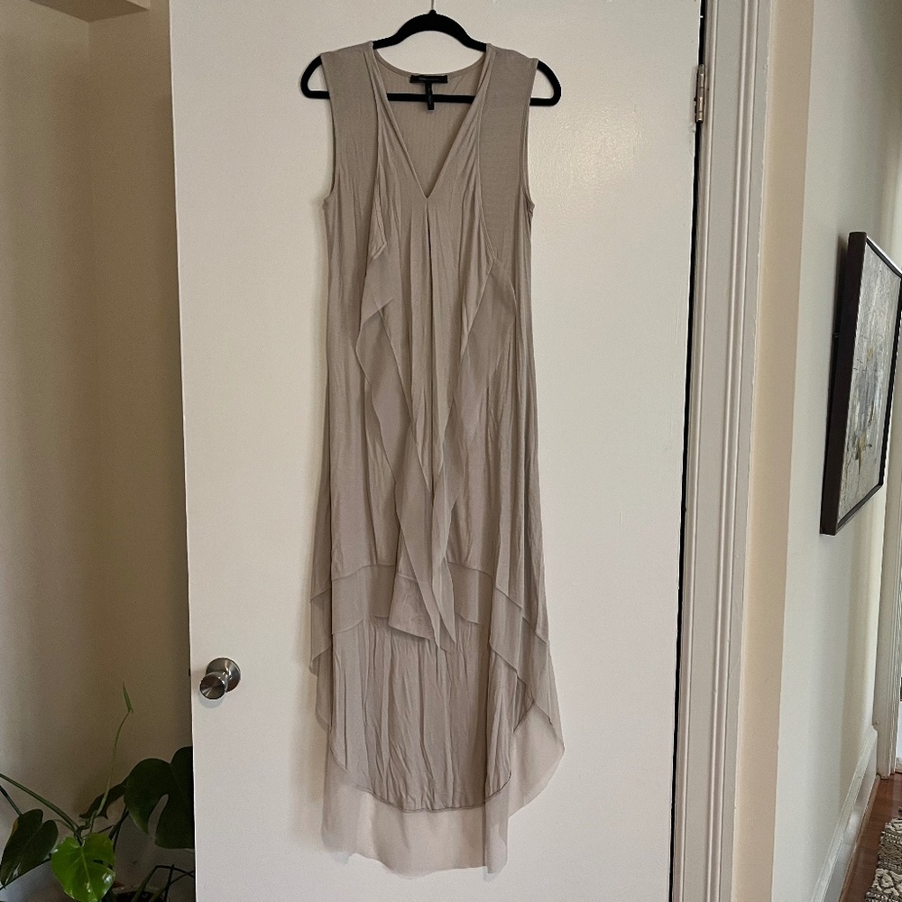 BCBG High-Low V-Neck Dress